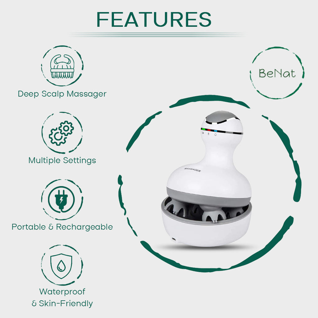 SerenoSpa Scalp Massager — Cordless Electric Relaxation Tool